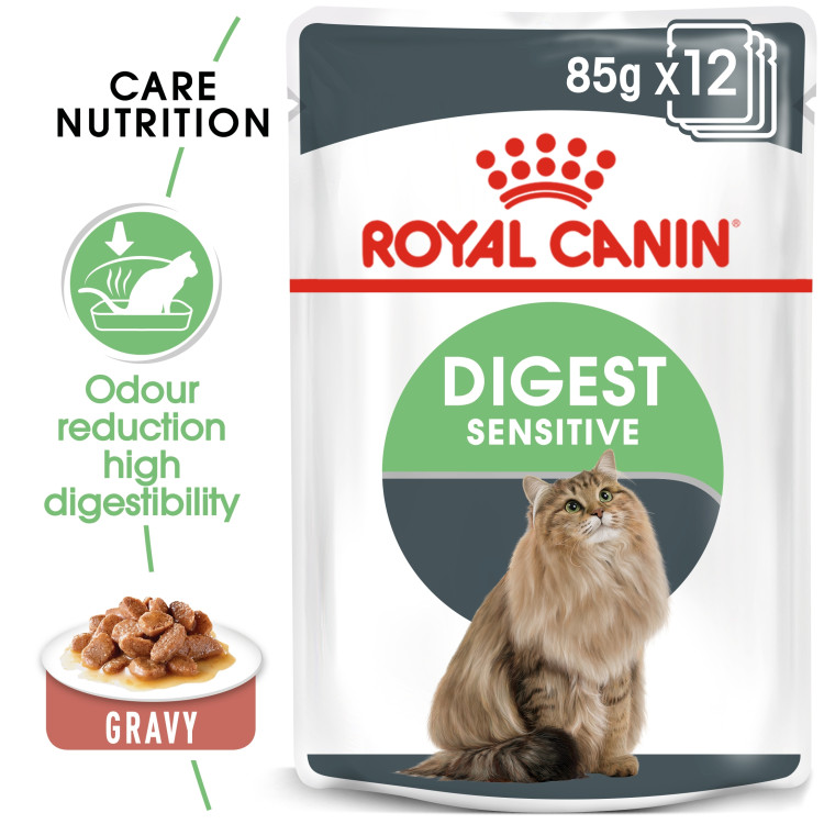 Royal Canin - Feline Care Nutrition Digest Sensitive Gravy (WET FOOD - Pouches) 12 x 85g